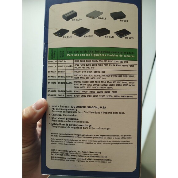 NIKON Digital Camera & DSLR Battery Charger DIGIPOWER - Picture 9 of 12